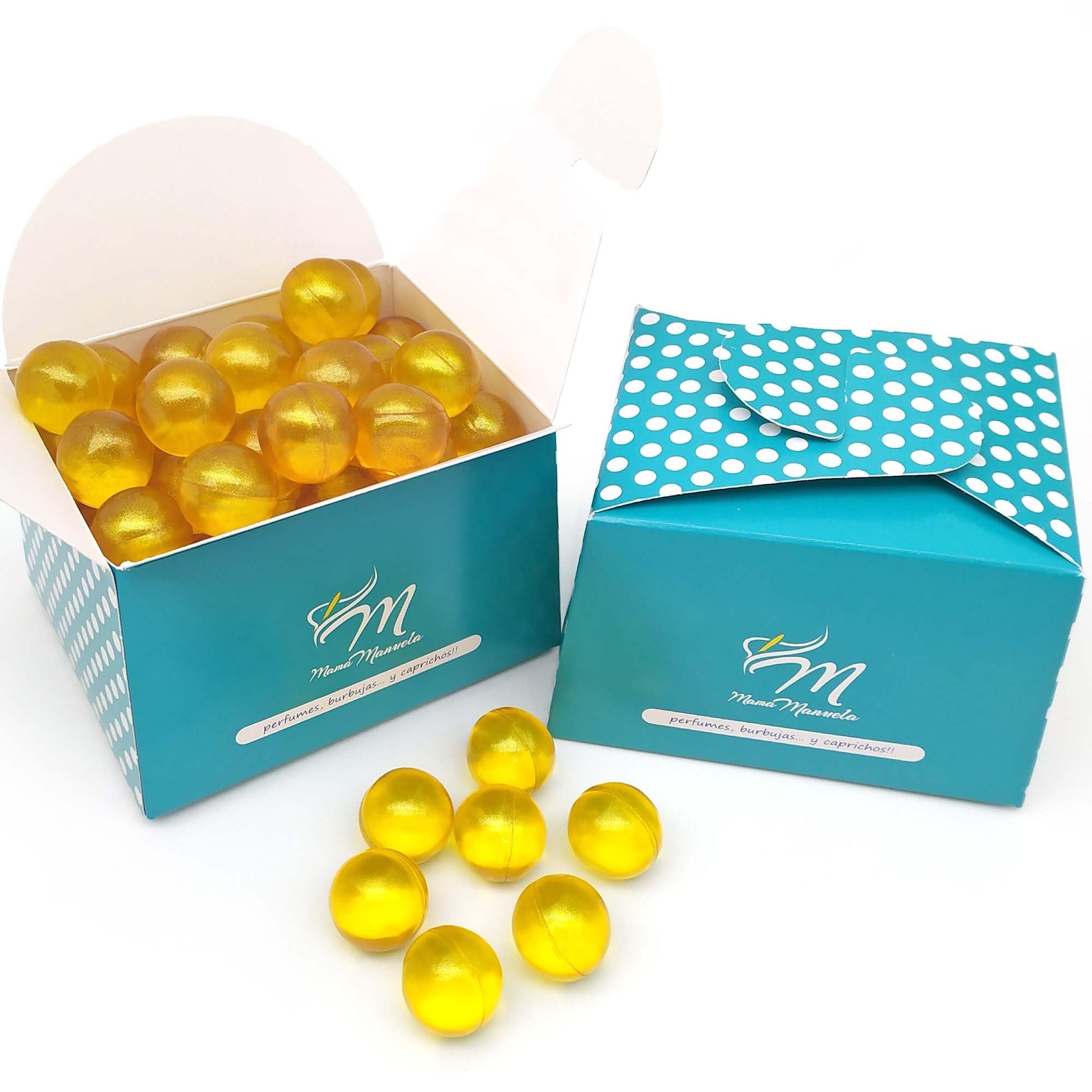 Caja 40 Perlas De Baño Con Aroma A Madreselva - Con Aceite De Soja - Hidratante Y Aromática - Forma Bola_0