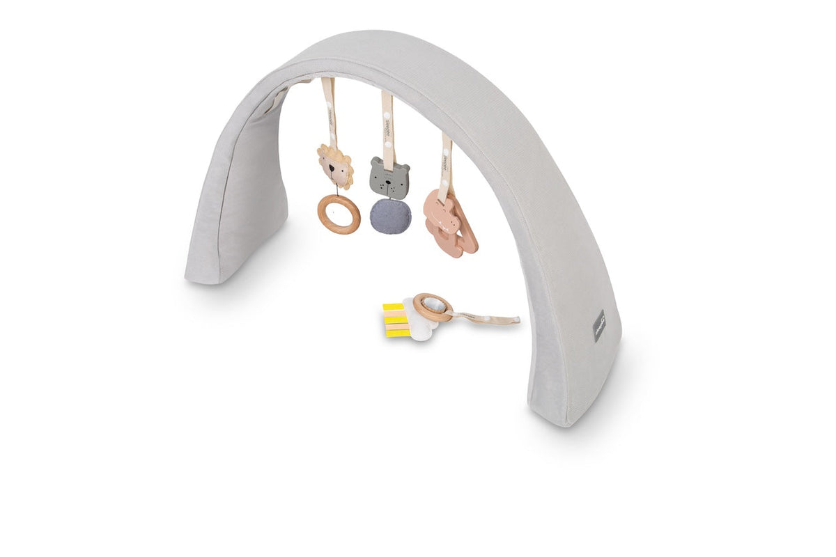 Cuna Nido 4 En 1 Con Caja Musical Y Arco De Juegos - Grey_2