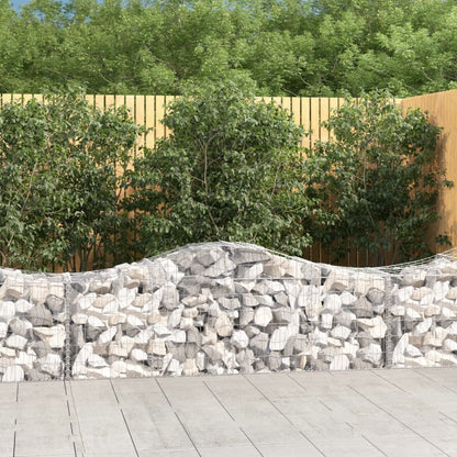 Cestas Gaviones 2 Uds Forma De Arco Hierro 200x50x60/80 Cm_1