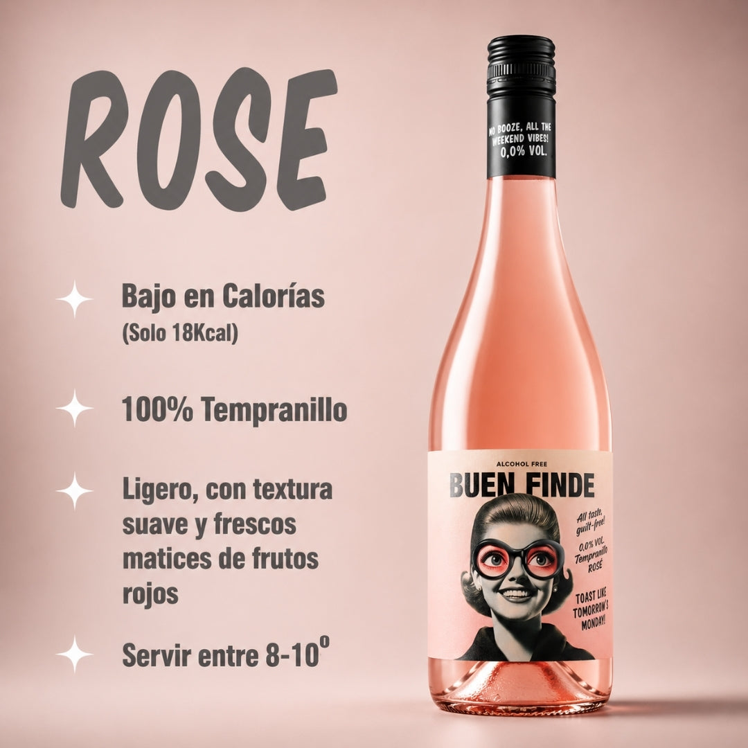 Vino Sin Alcohol 0,0% | Pack 3 Botellas X 750 Ml | Blanco Verdejo + Rosado Tempranillo + Tinto Tempranillo_3
