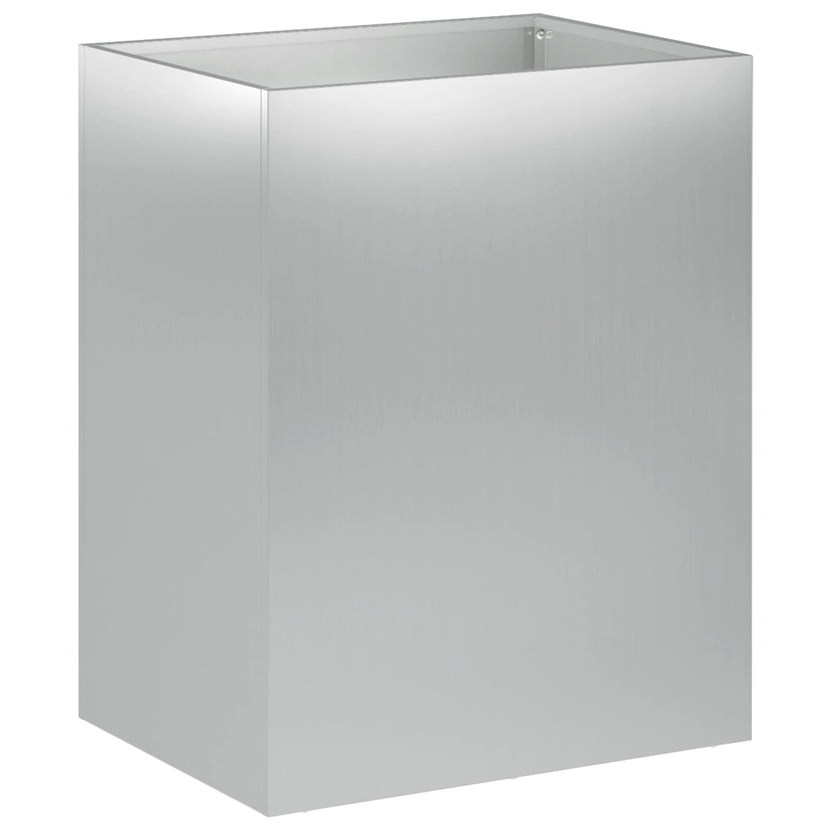 Macetero De Jardín Plateado 40 X 30 X 40 Cm Acero Galvanizado_0