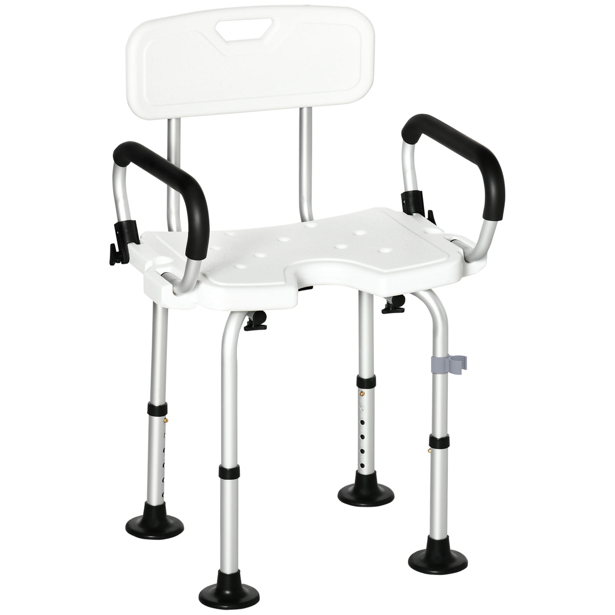 Homcom Silla Ducha Personas Mayores Antideslizante Con Altura Ajustable_0