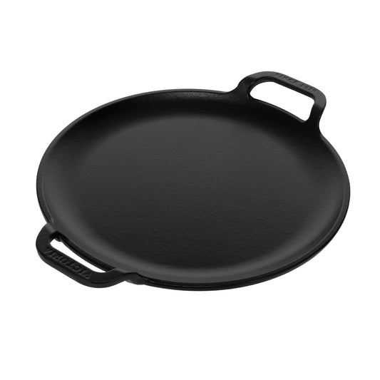 Victoria Plancha Cocina Para Pizza Hierro Fundido Esmaltado Inducción Sartén 25cm Fuego, Barbacoa, Horno, 38328, Negro_0