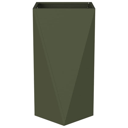 Jardinera 2 Pcs Verde Oliva 40 X 40 X 75 Cm Acero_5