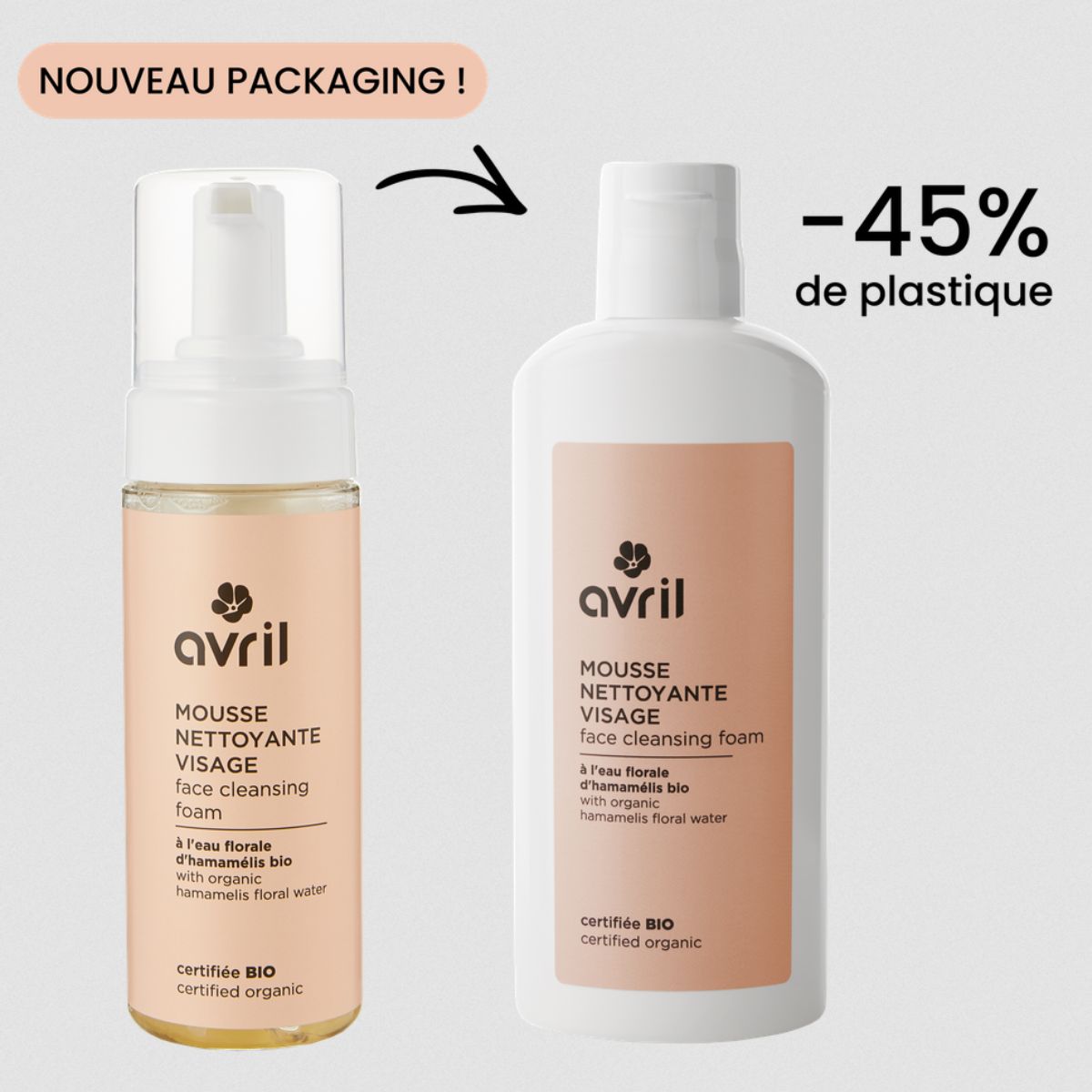 Espuma limpiadora facial Avril 150 ml