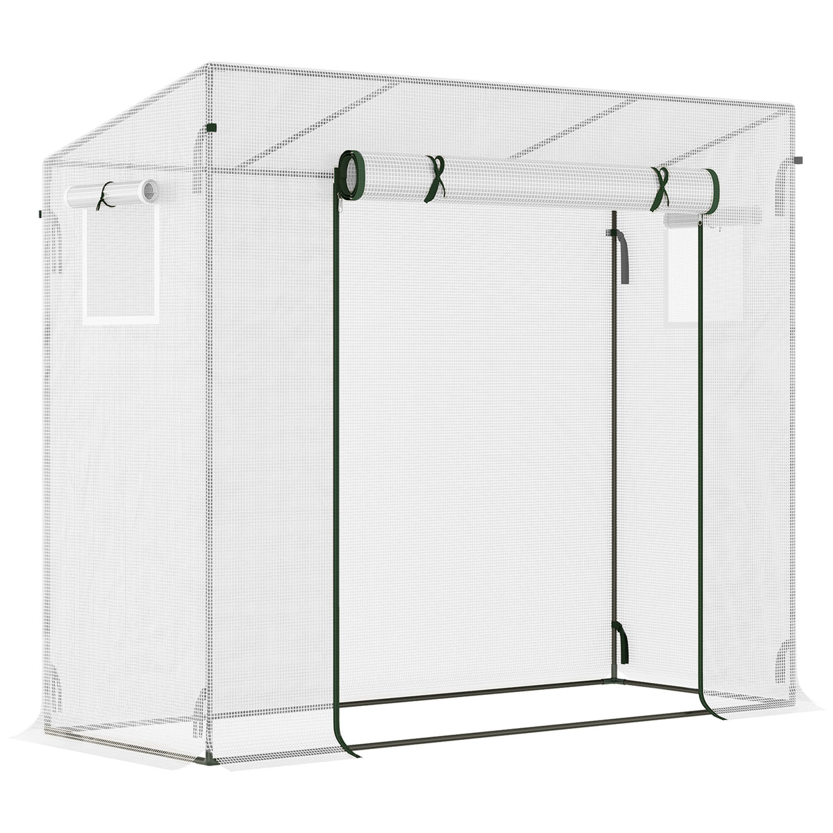 Outsunny Invernadero Pequeño Con Ventanas Para Cultivar Tomates Blanco_0