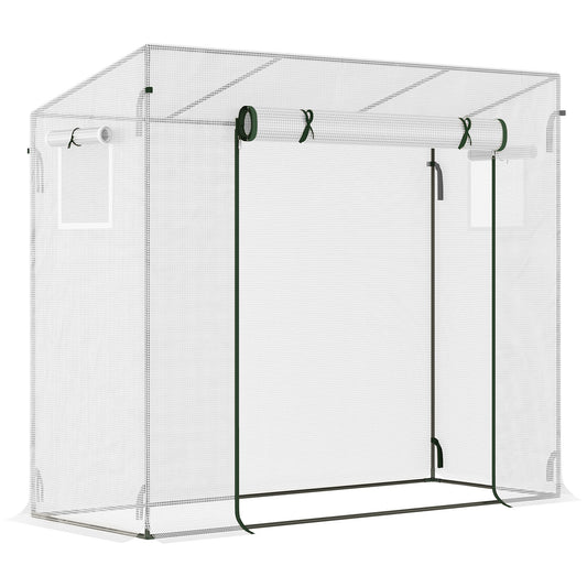 Outsunny Invernadero Pequeño Con Ventanas Para Cultivar Tomates Blanco_0
