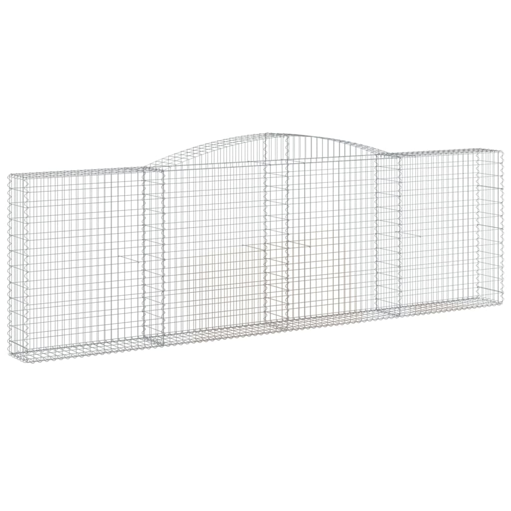 Cestas De Gaviones 4 Uds Forma De Arco Hierro 400x30x120/140 Cm_2