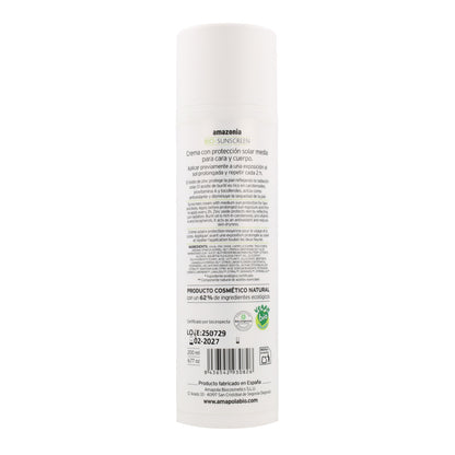 Protector solar corporal SPF 25 Amazonia Amapola 200 ml