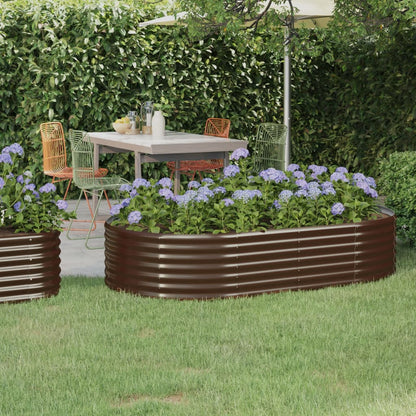 Jardinera Arriate Acero Galvanizado Marrón 175x100x36cm_1