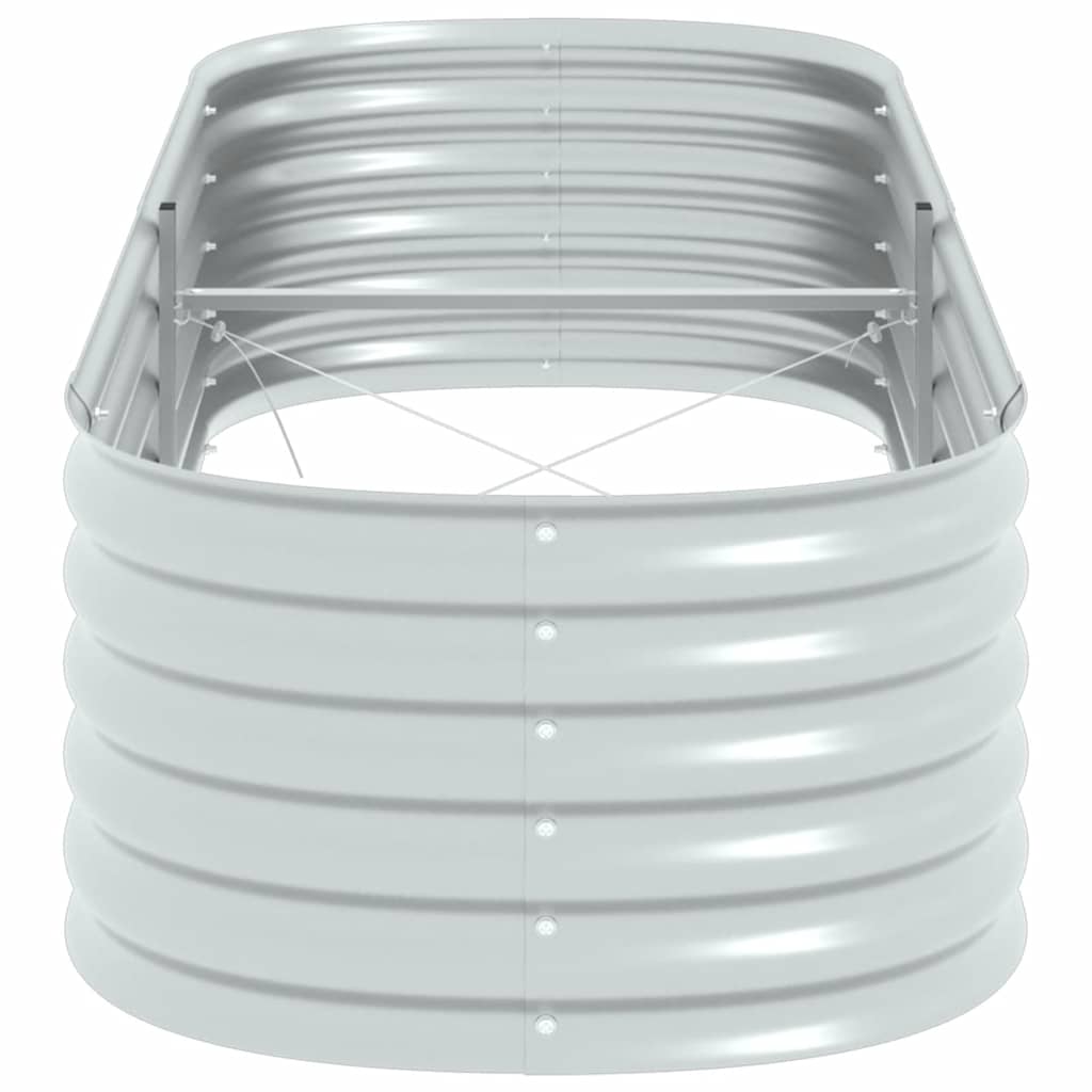Arriate De Acero Galvanizado Plateado 240x80x44 Cm_4