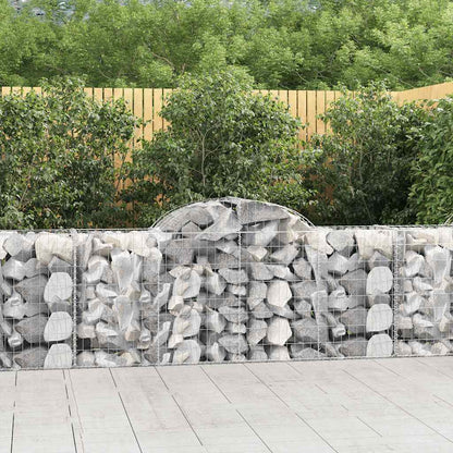 Cestas De Gaviones 20 Uds Forma De Arco Hierro 200x50x80/100 Cm_1