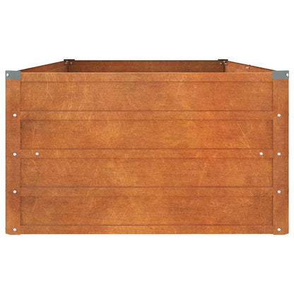 Arriate Oxidado De Acero Corten 160x80x45 Cm_4
