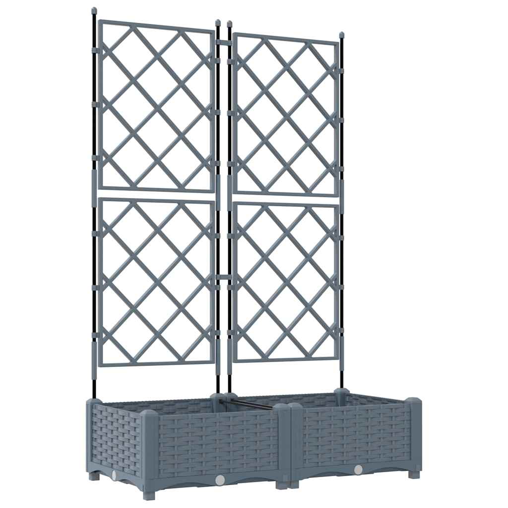 Macetero De Jardín 2 Uds. Gris Claro 80 X 40 X 125,5 Cm Pp_0