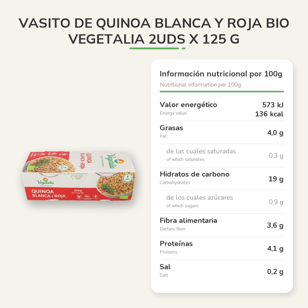 Información nutricional
