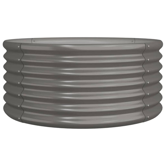 Jardinera De Acero Galvanizado Gris 80x80x36 Cm_0
