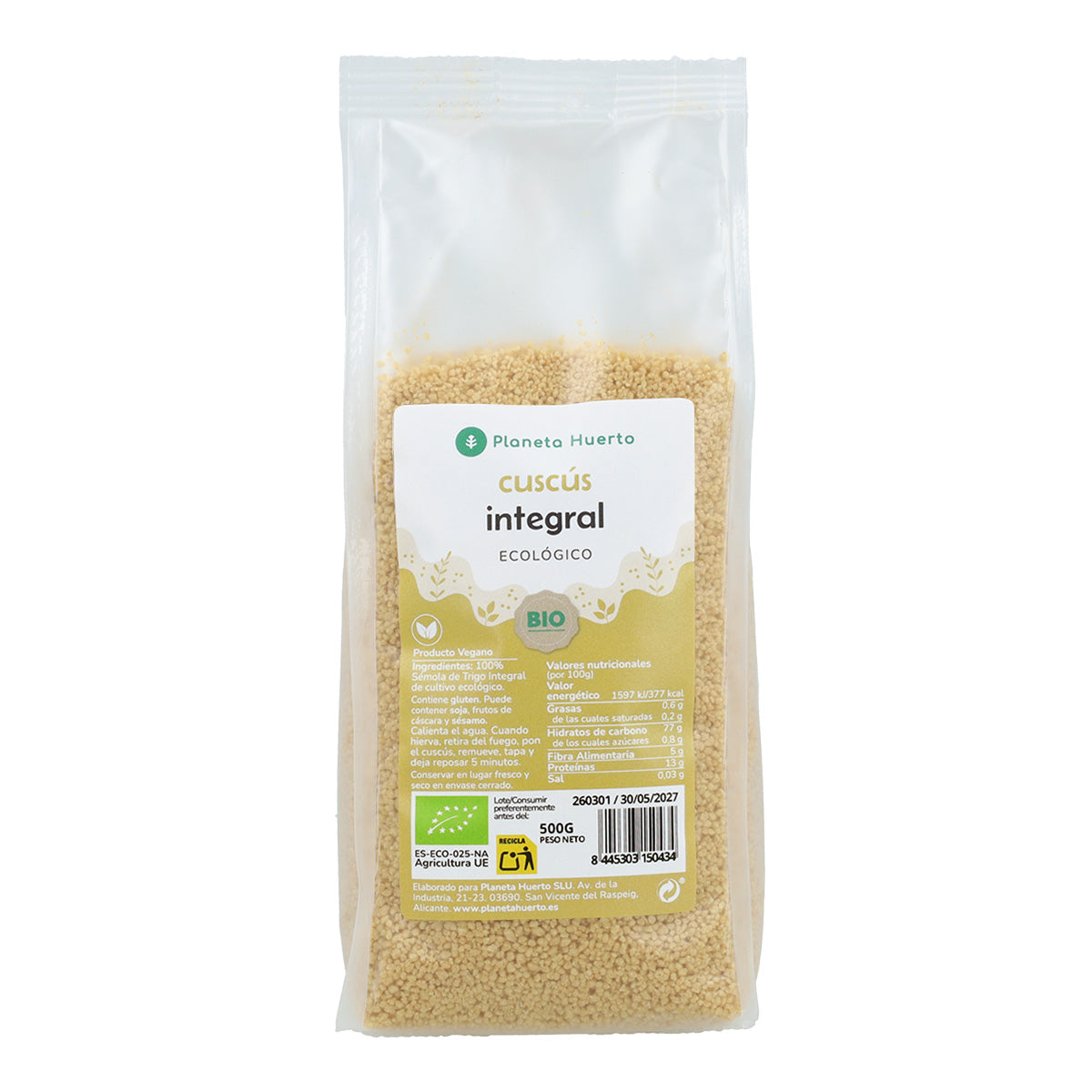 Cuscus integral ECO Planeta Huerto 500 g