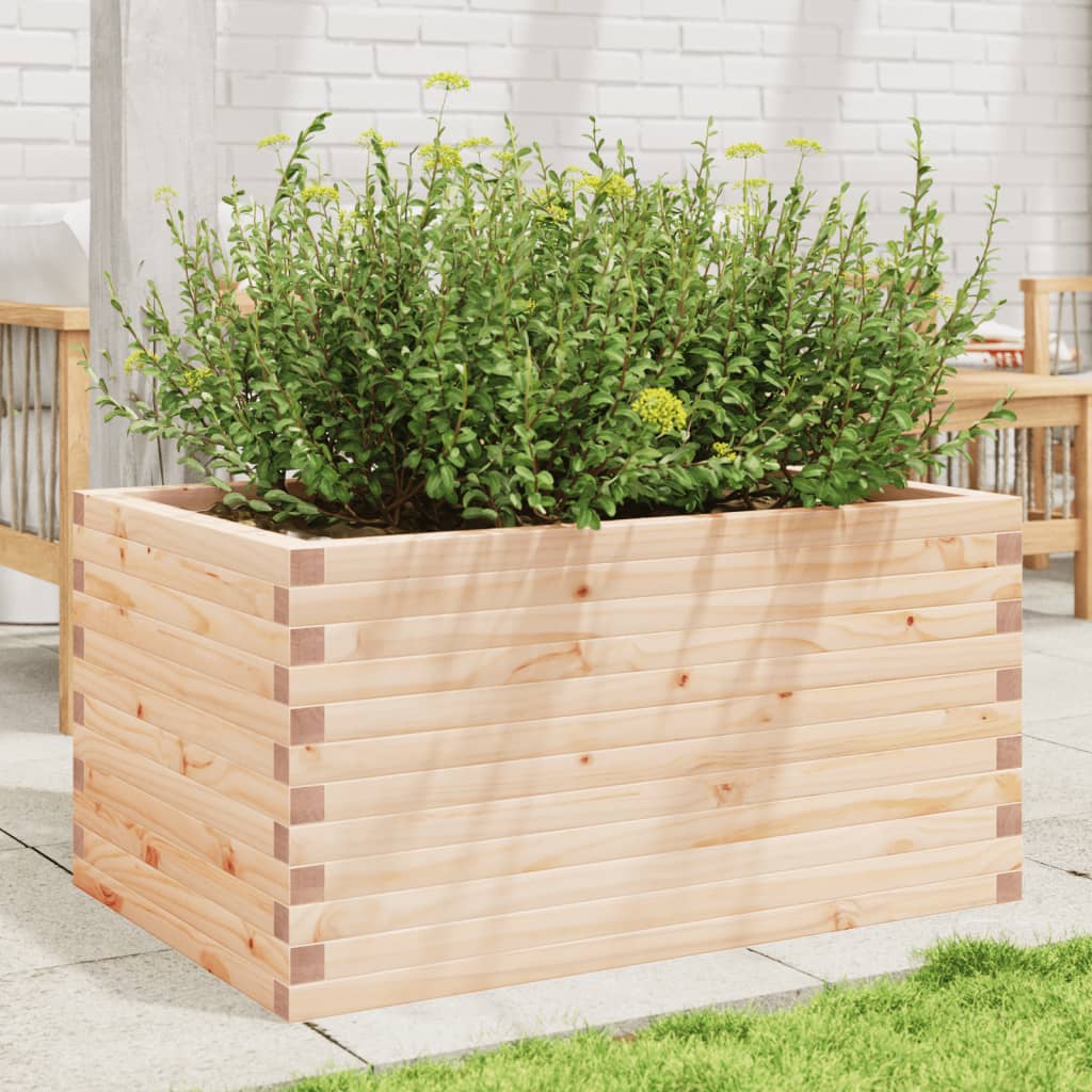Jardinera De Madera Maciza De Pino 90x60x45,5 Cm_2