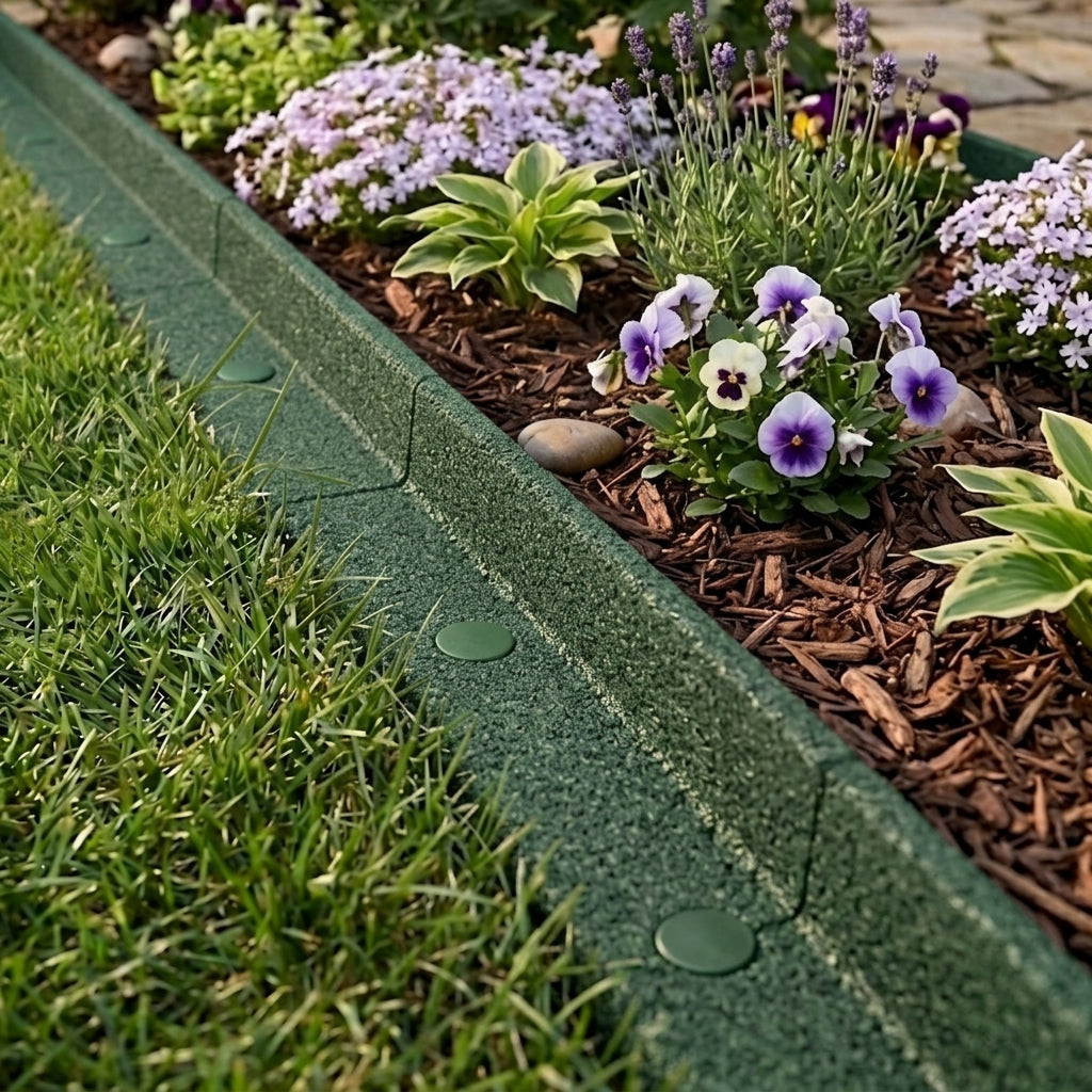 Bordura Flexible Para Jardín 33.6m Con Mazo – Verde_3