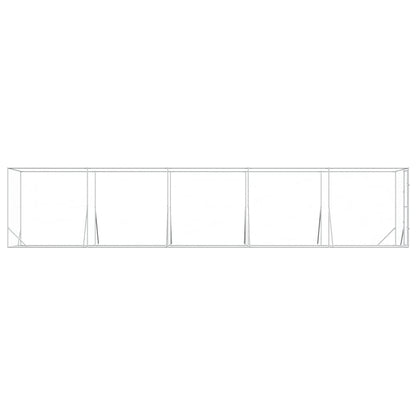 Perrera De Exterior Acero Galvanizado Plateado 2x10x2 M_4