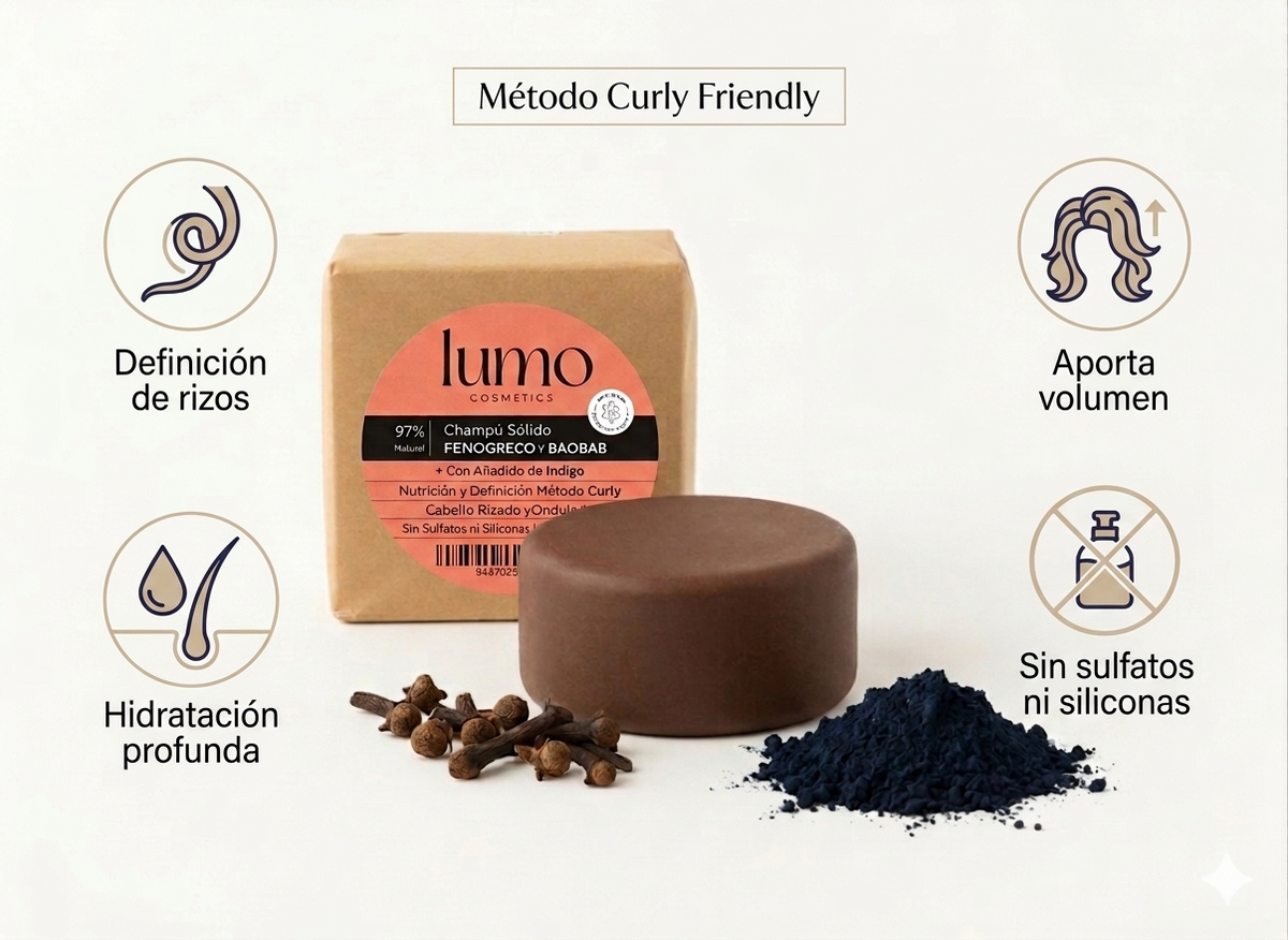 Champú Sólido Rizos 80 g | Fenogreco y Baobab | Cabello Rizado y Ondulado_1