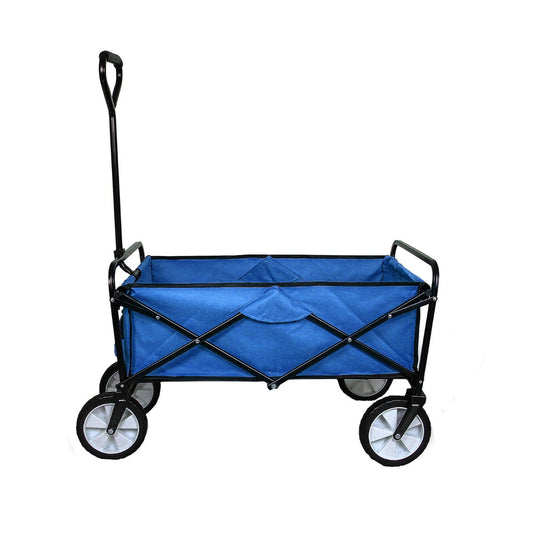 Carretilla De Jardín Plegable Azul Para Jardinería Con Funda Impermeable_0