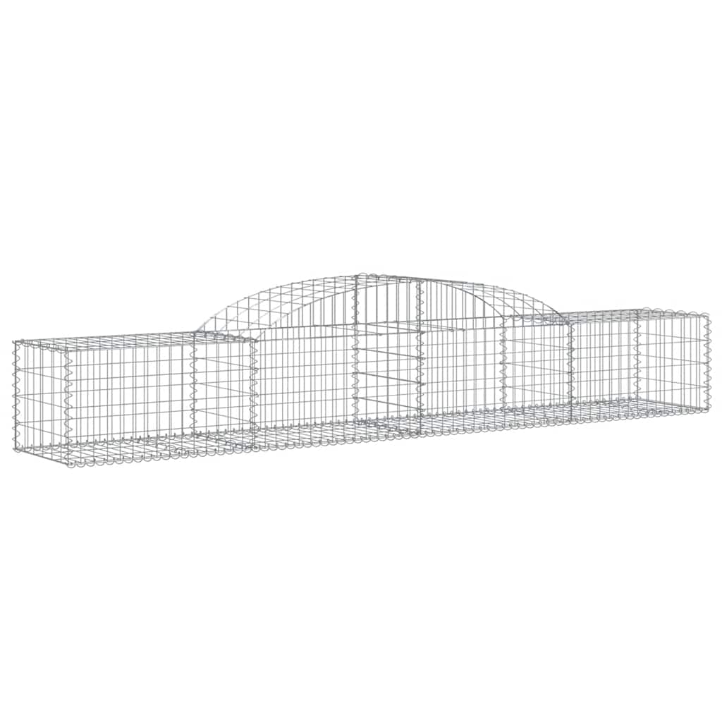 Cestas De Gaviones 2 Uds Forma De Arco Hierro 300x50x40/60 Cm_2