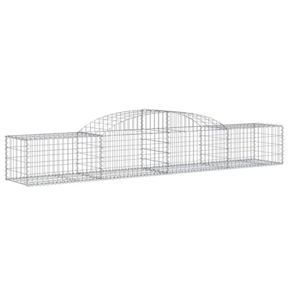 Cestas De Gaviones 2 Uds Forma De Arco Hierro 300x50x40/60 Cm_2