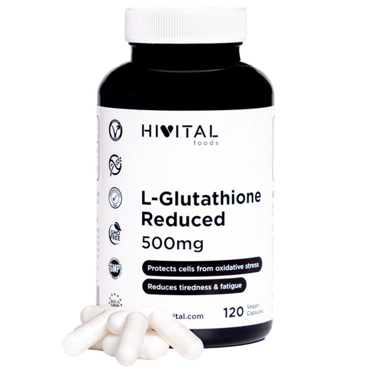 L-Glutation reducido 500 mg 120 cápsulas veganas Hivital