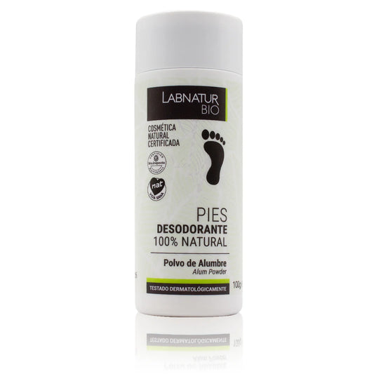Desodorante Natural de Alumbre en Polvo para Pies Labnatur Bio 100 g | Control del Olor | Pies Secos y Frescos | Vegano_0