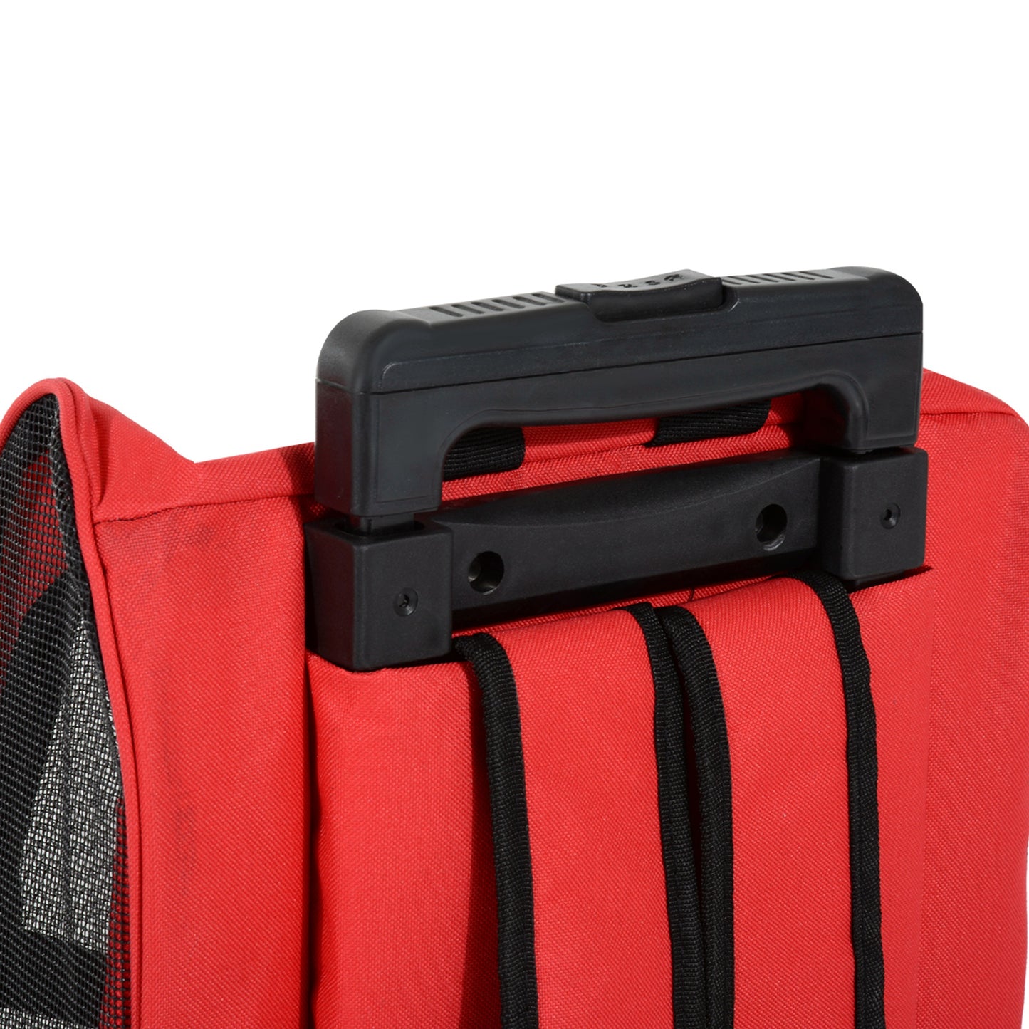 Pawhut Transportín 2 En 1 Para Mascotas Carrito Mochila Ruedas 42x25x55 Cm Rojo_4