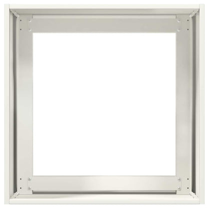 Jardinera De Acero Laminado En Frío Blanco 40x40x40 Cm_4