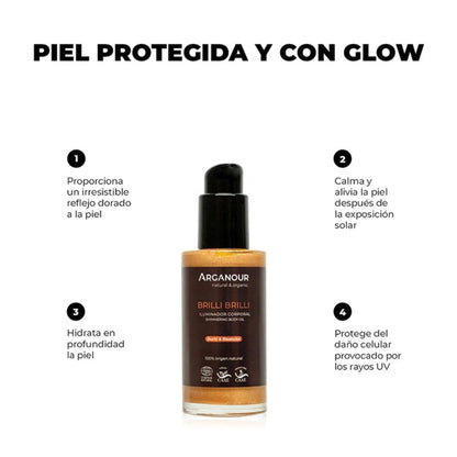 Iluminador corporal Brilli Brilli Arganour 100ml