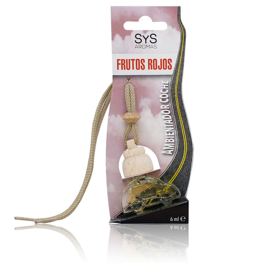 Ambientador Coche Frutos Rojos Little Car SYS Aromas 6 ml | Aroma Afrutado y Dulce | Jugoso y Vibrante_0