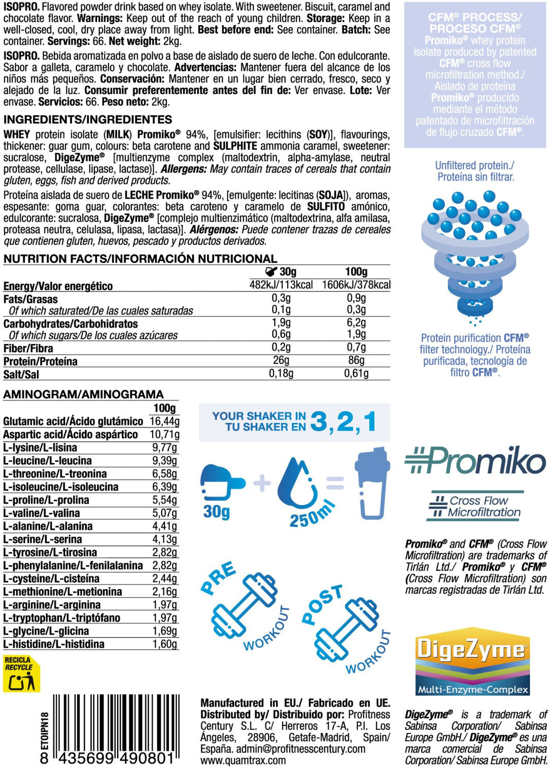 Isopro Cfm - 2kg - Galleta Con Caramelo Crujiente - Proteína De Aislado De Suero Isolate - Quamtrax_5