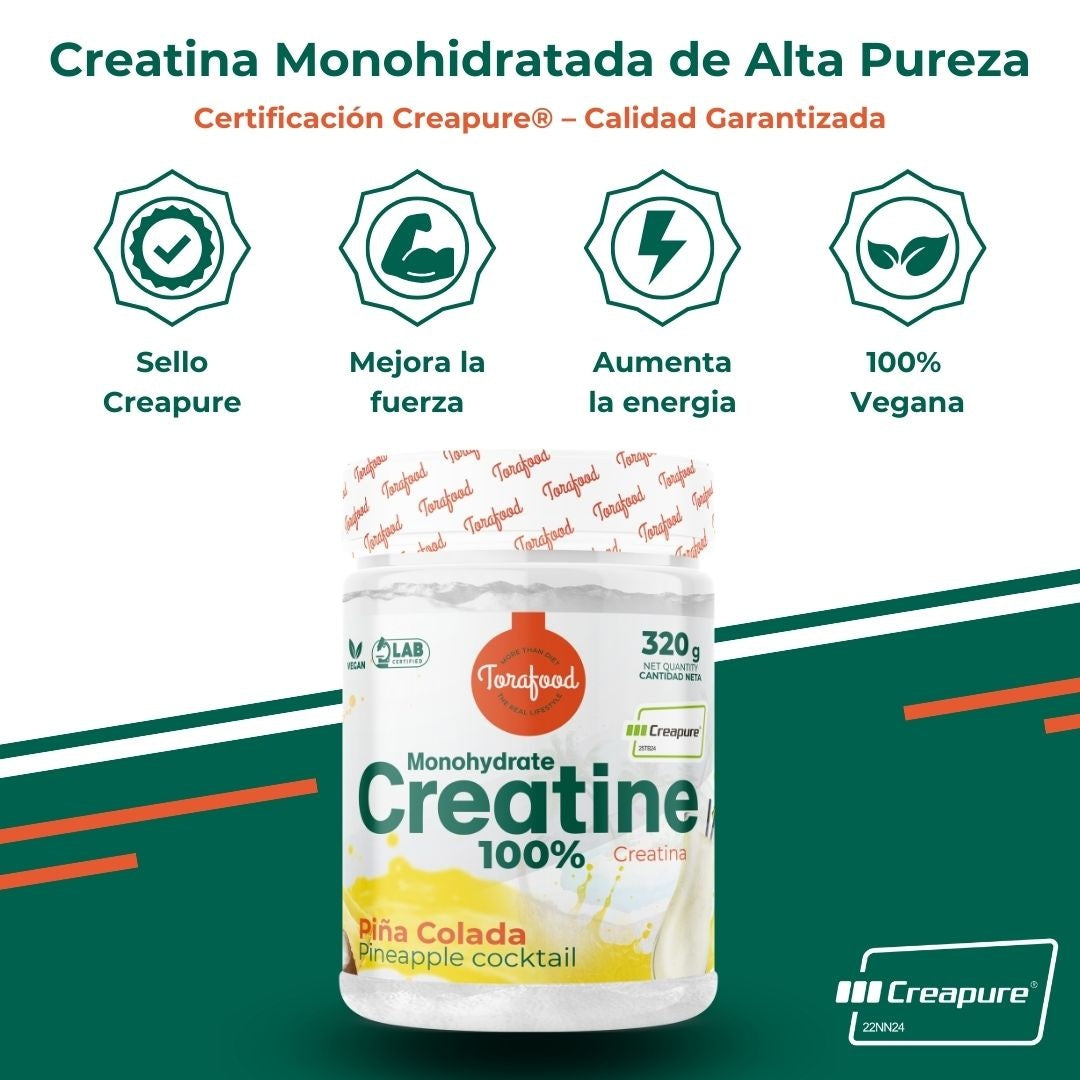 Creatina Creapure Piña Colada Torafood 320g