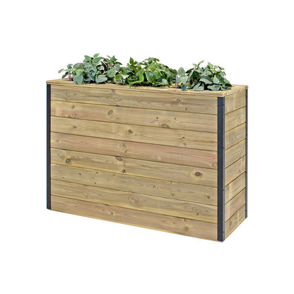 Jardinera Con Autorriego De Madera Nidum Interior Y Exterior Hortalia 110x40x80 Cm_0