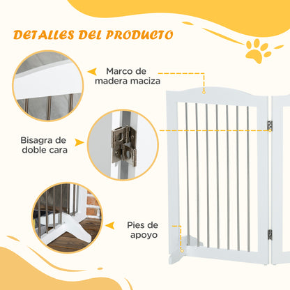 Pawhut Barrera De Seguridad Para Perros Plegable 154x30x80 Cm Con Soporte De Pie_5