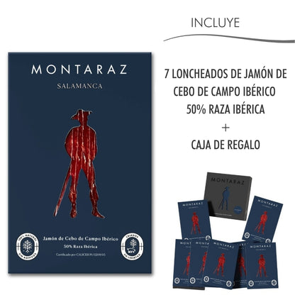 Caja Regalo Gourmet | 7 Loncheados De Jamón De Cebo De Campo Ibérico 50% Raza Ibérica Envasados Al Vacío 700g_2
