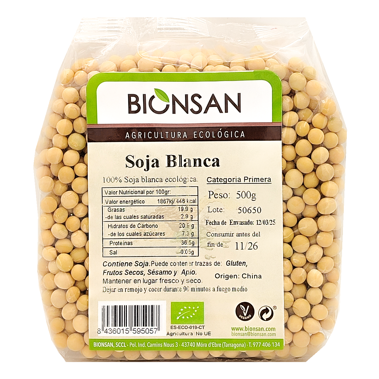 Soja Blanca En Grano Ecológica 500gr_0