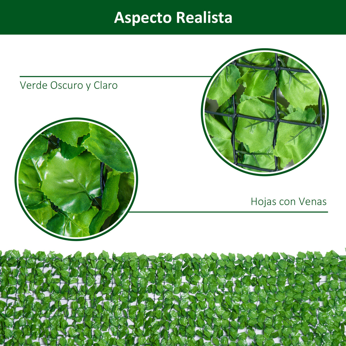 Seto Artificial En Rollo Outsunny Verde Claro 300x100cm_5