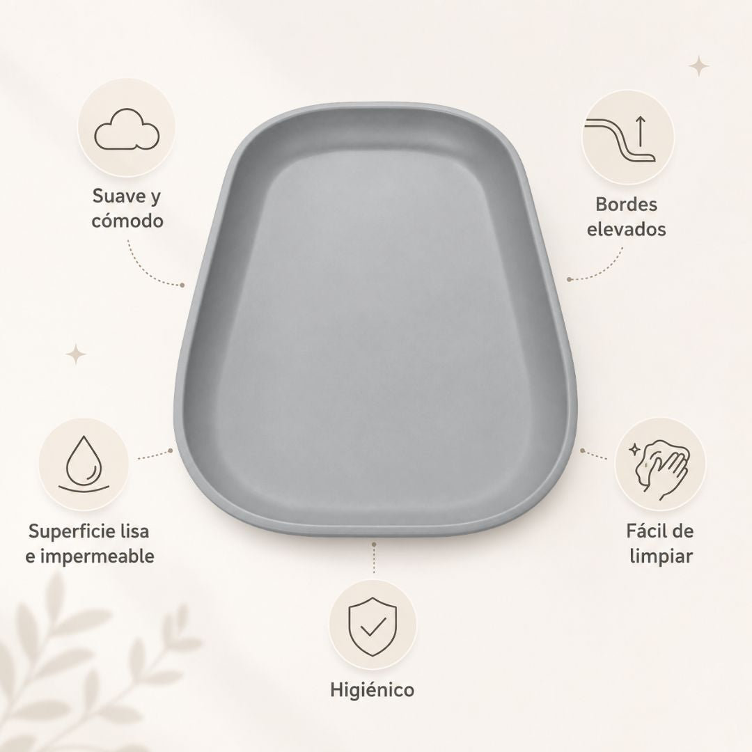 Bathby Cambiador Bebé De Espuma Pu Suave Y Lavable, Cambiador Para Pañales Con Bordes Elevados_2