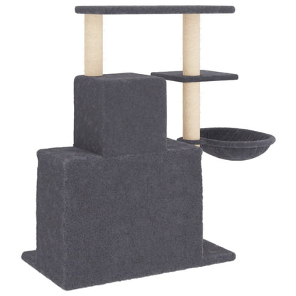 Rascador Para Gatos Con Postes De Sisal Gris Oscuro 83 Cm_4