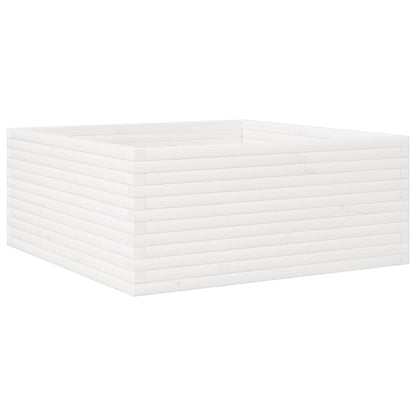Jardinera Madera Maciza De Pino Blanco 110x110x46 Cm_0