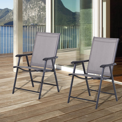 Outsunny Conjunto De 2 Sillas Plegables Con Reposabrazos Para Jardín O Terraza_1