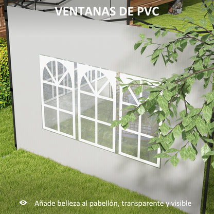 Paredes Laterales Outsunny Pe Blanco 293x193 Cm_5