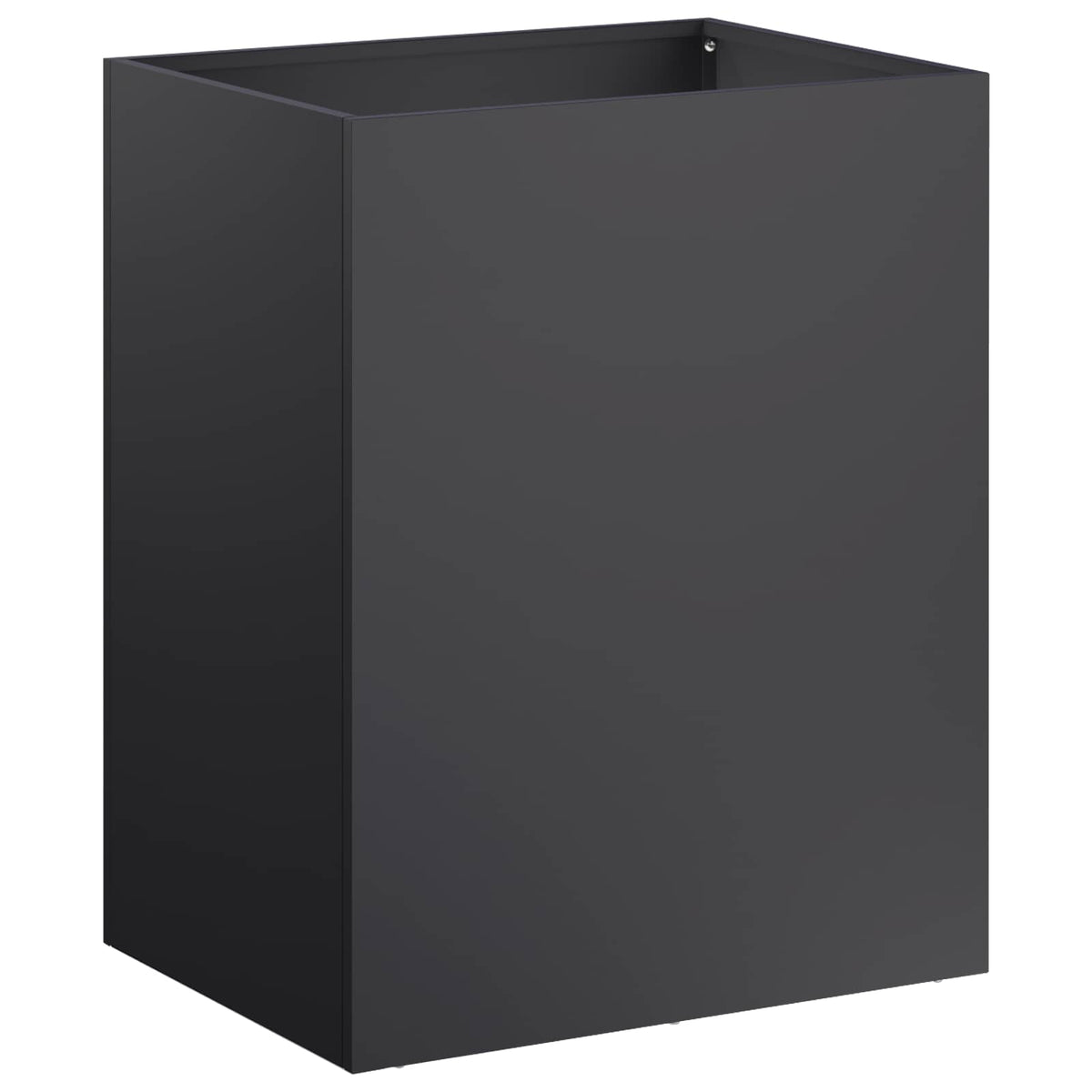 Macetero De Jardín Negro 40 X 30 X 50 Cm Acero Laminado En Frío_0