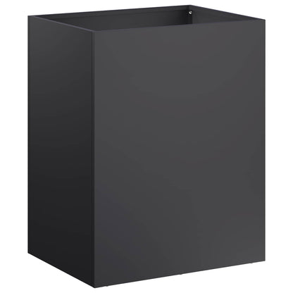 Macetero De Jardín Negro 40 X 30 X 50 Cm Acero Laminado En Frío_0