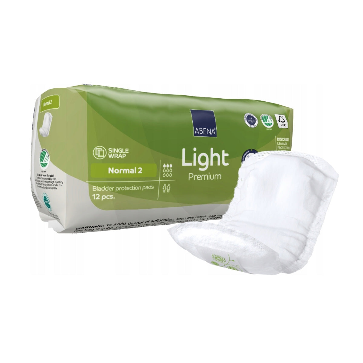 Compresas Incontinecia Light Premium Normal 2 Abena 12 uds
