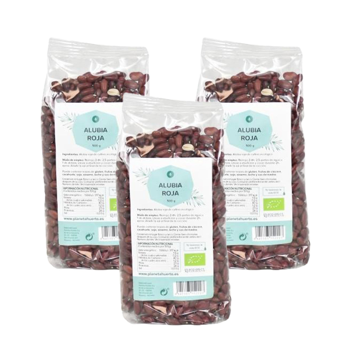 Pack 3x Alubia Roja ECO Planeta Huerto 500 g
